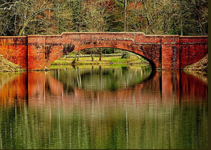 Bridge Greeting Card featuring the photograph Memory Reflections by Allen Nice-Webb