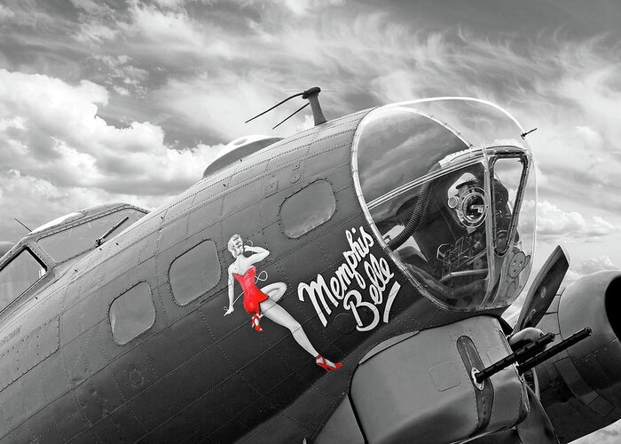 Aviation Greeting Card featuring the photograph Memphis Belle by Gill Billington
