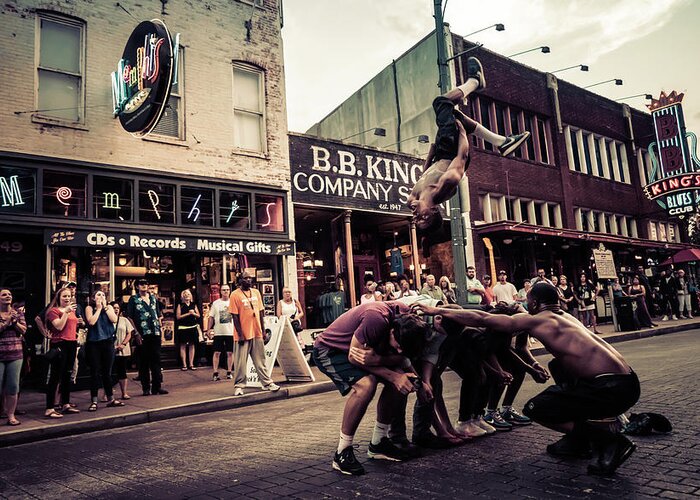 Beale Street Greeting Card featuring the photograph Memphis Made by Darrell DeRosia