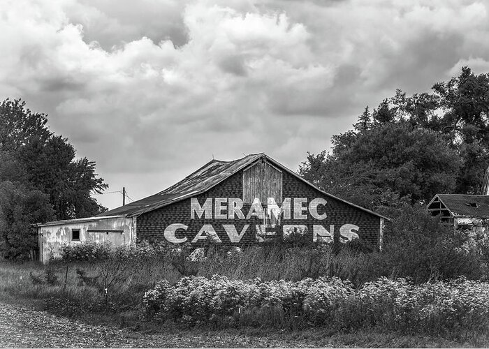 Route 66 Greeting Card featuring the photograph Meramec Caverns Barn - Route 66 - Cayuga, Illinois by Susan Rissi Tregoning