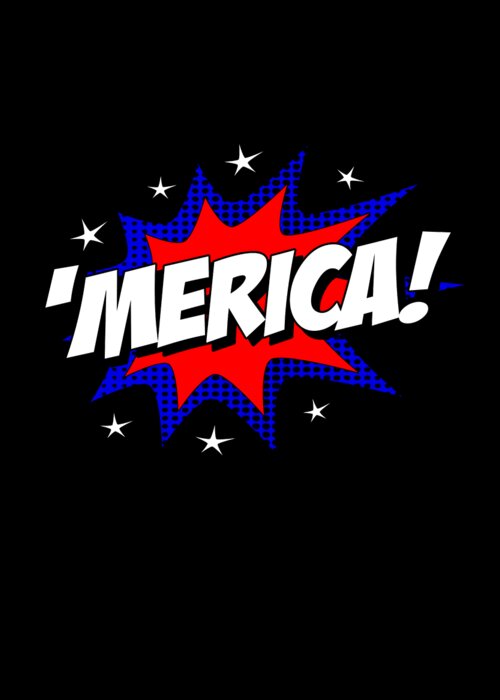 Cool Greeting Card featuring the digital art Merica America by Flippin Sweet Gear