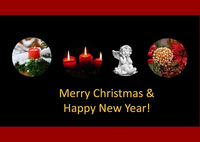 Christmas Greeting Card featuring the photograph Merry Christmas and Happy New Year by Nancy Ayanna Wyatt