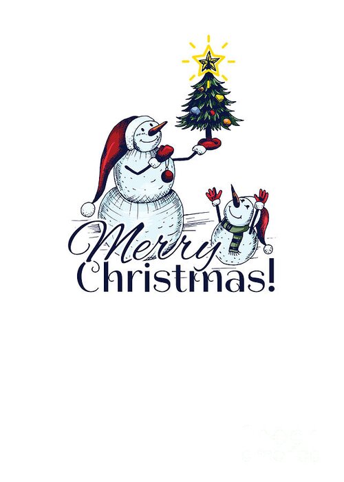 Merry Christmas Snowmen Gift Idea Funny Christmas Quote Xmas Slogan  Greeting Card by Funny Gift Ideas