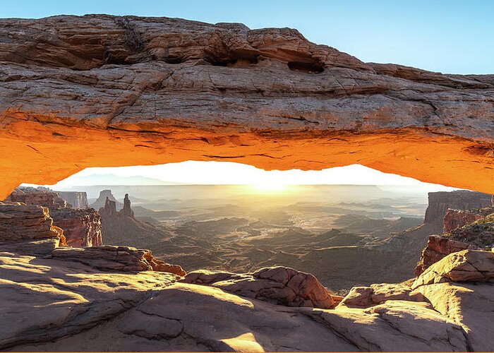 Mesa Arch Greeting Card featuring the photograph Mesa Arch by Bryan Xavier