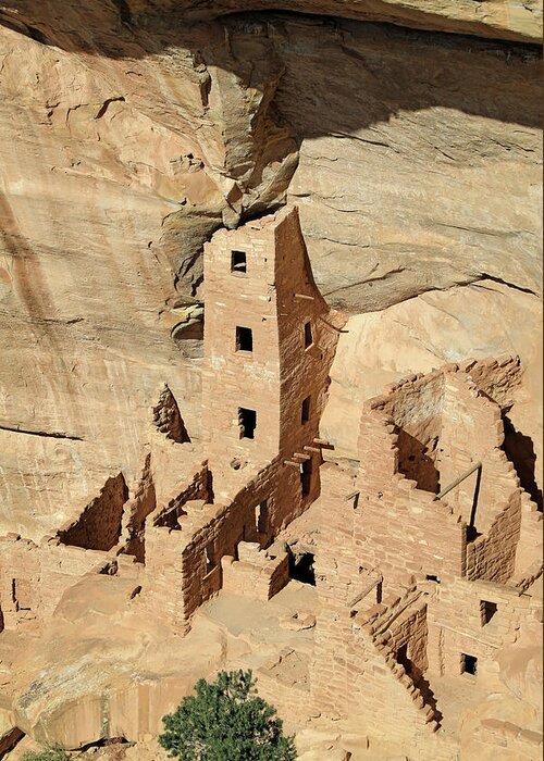 Mesa Verde National Park Greeting Card featuring the photograph Mesa Verde - Square Tower House by Richard Krebs