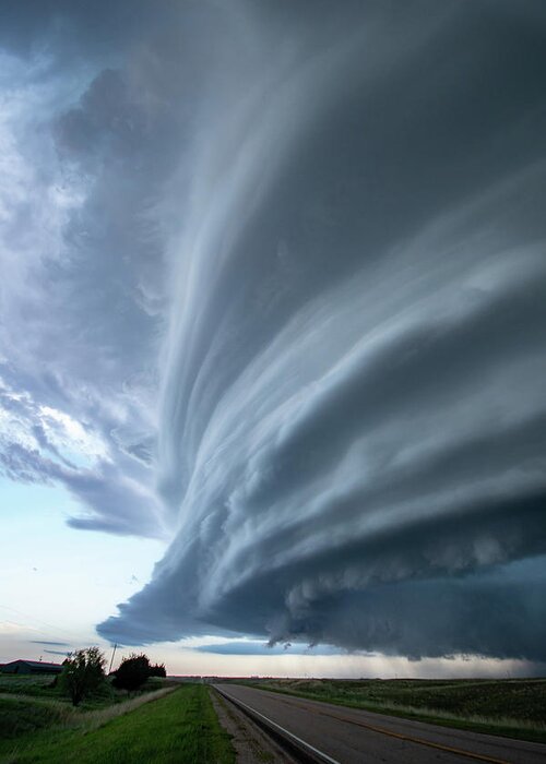 Mesocyclone Greeting Card featuring the photograph Mesocyclone Vertical by Wesley Aston