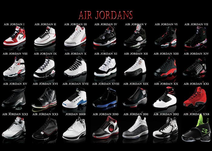 land ice cream Heir Michael Jordan Shoe Collection Greeting Card by Brian Reaves