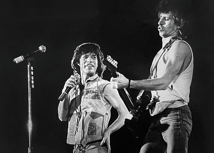 Mick Greeting Card featuring the photograph Mick and Keith by Robert Dann
