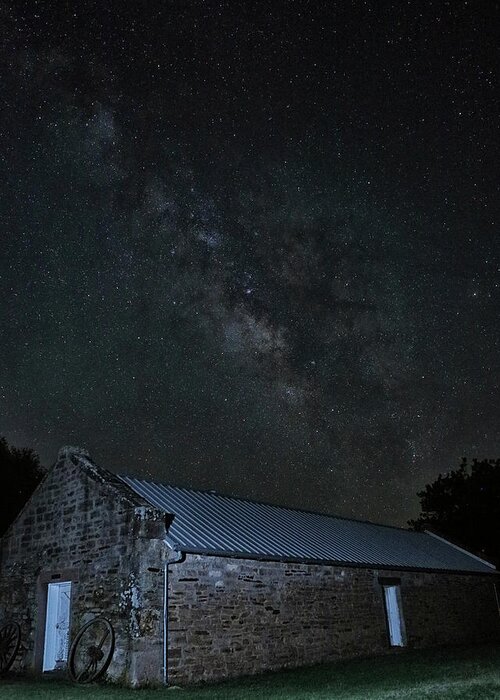 Texas Greeting Card featuring the digital art Milky Way Over Fort Belknap by Brad Barton