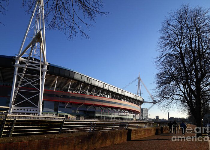 Cardiff Greeting Card featuring the photograph Millennium Stadium Cardiff Wales by James Brunker