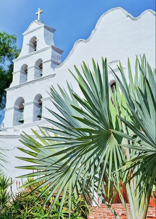 Mission San Diego De Alcala Greeting Card featuring the photograph Mission San Diego Portrait by Kyle Hanson