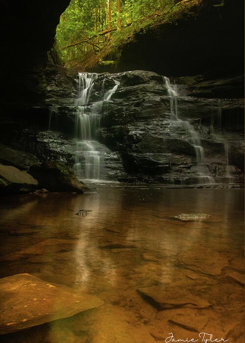 Waterfall Greeting Card featuring the photograph Mize Mill Falls by Jamie Tyler