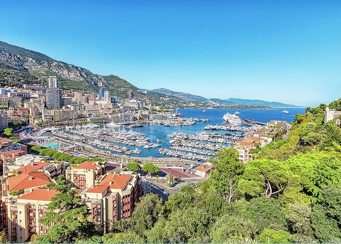 Apartment Greeting Card featuring the photograph Monaco In Summer by Manjik Pictures
