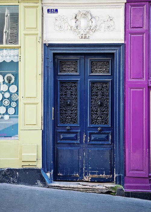 Paris Photography Greeting Card featuring the photograph Montmartre Colors - Paris Doors by Melanie Alexandra Price
