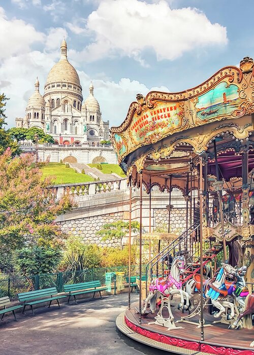Amazing Greeting Card featuring the photograph Montmartre by Manjik Pictures