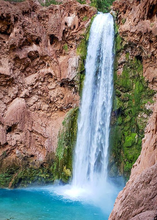 Mooney Falls Greeting Card featuring the photograph Mooney Falls by Bonny Puckett