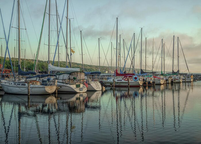 Sailboats Greeting Card featuring the photograph Morning Reflections by Rod Best