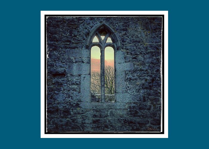 Old Ruins Greeting Card featuring the photograph Morning Silhouette in Ireland by Peggy Dietz