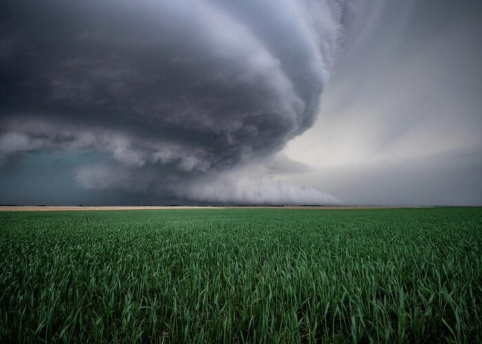 Mesocyclone Greeting Card featuring the photograph Mothership Storm by Wesley Aston