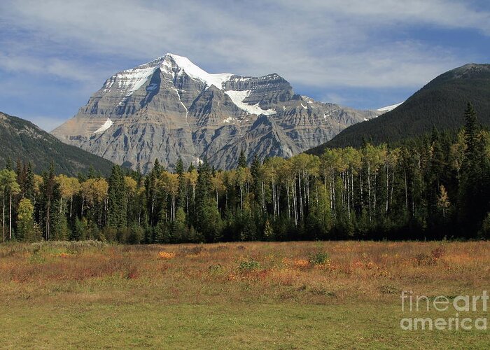 Mount Robson Greeting Card featuring the photograph Mount Robson by Eva Lechner
