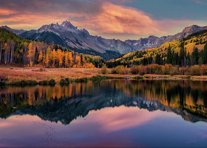 Mountain Greeting Card featuring the photograph Mt. Sneffels in Fall by David Soldano