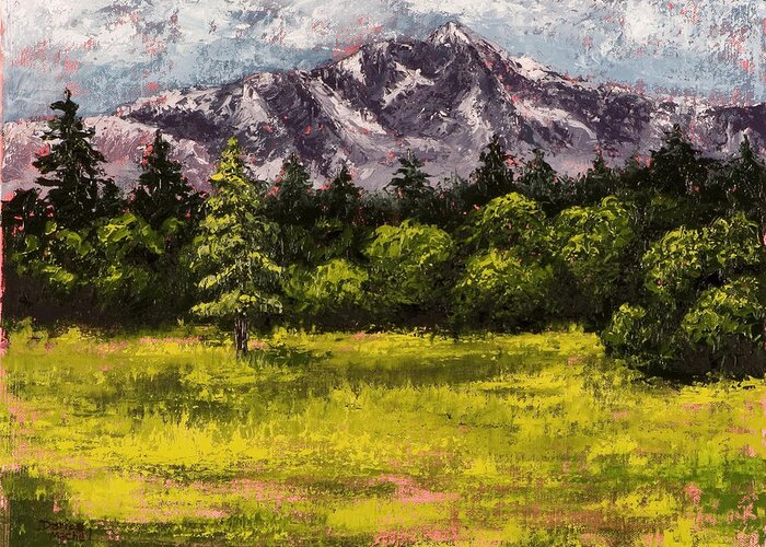 Landscape Greeting Card featuring the painting Mt Tallac Lake Tahoe by Darice Machel McGuire