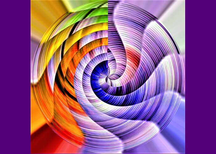 Abstract Greeting Card featuring the digital art My Biggest Fan by Ronald Mills