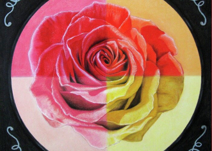 Rose Greeting Card featuring the painting My Rose by Lynet McDonald