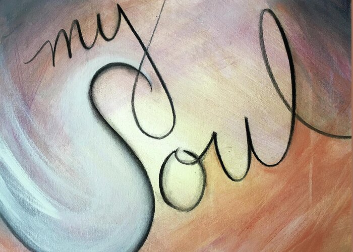 Art Greeting Card featuring the painting My Soul by Anna Elkins