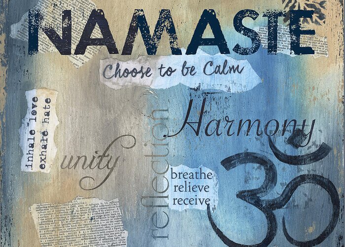 Namaste Greeting Card featuring the painting Namaste 2 by Debbie DeWitt