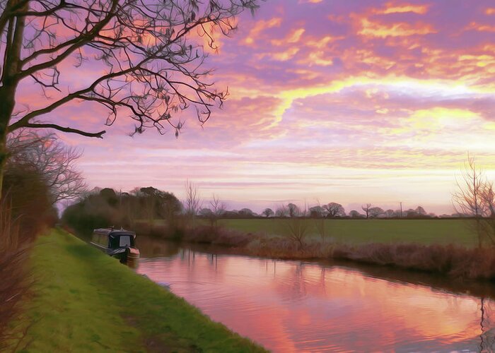 England Greeting Card featuring the photograph Narrowboat Dream by Ian Hutson