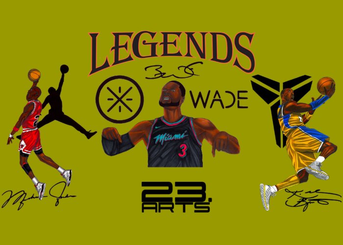 NBA Legendary player Michael Jordan, Dwyane Wade, Kobe Bryant with