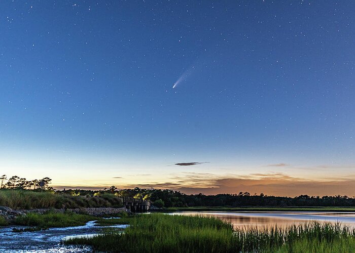Neowise Greeting Card featuring the photograph Neowise - Kiawah Island by Jim Miller