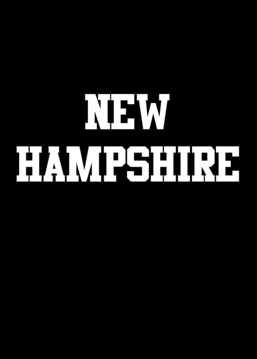 Funny Greeting Card featuring the digital art New Hampshire by Flippin Sweet Gear