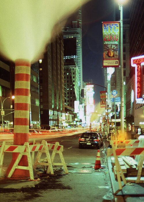 Times Square Greeting Card featuring the photograph New York City Nights 4 by Mike McGlothlen