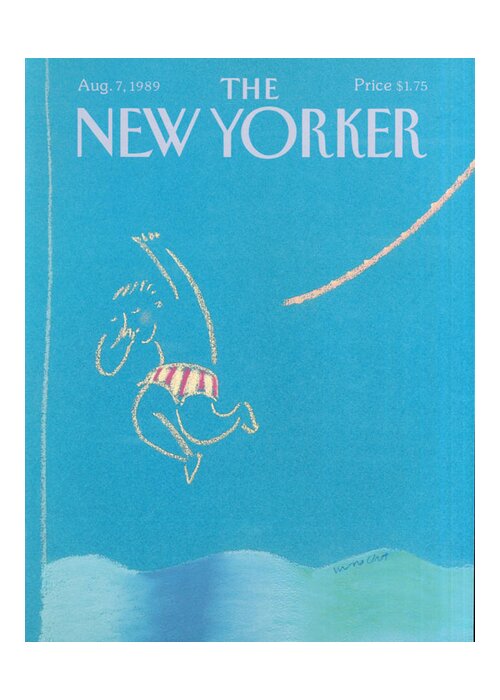 Leisure Greeting Card featuring the painting New Yorker August 7, 1989 by Merle Nacht