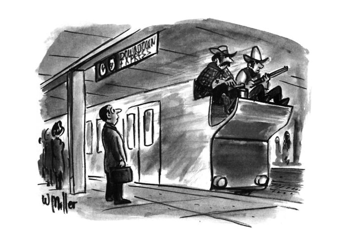 Captionless Greeting Card featuring the drawing New Yorker December 19, 1994 by Warren Miller