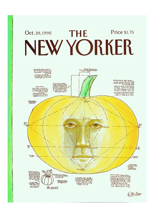 Art Greeting Card featuring the painting New Yorker October 29, 1990 by Warren Miller