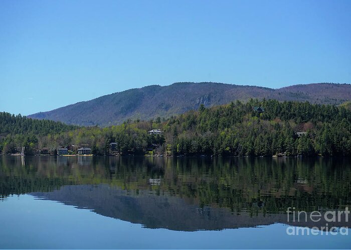 Newfound Lake Greeting Card featuring the photograph Newfound Reflections of Hebron by Xine Segalas