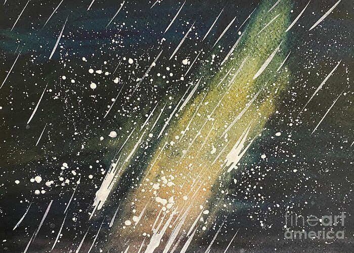 Stars Greeting Card featuring the painting Night Sky by Lisa Neuman