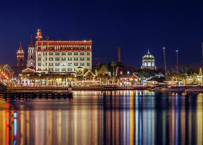St. Augustine Greeting Card featuring the photograph Nights of Lights #2 by Bryan Williams