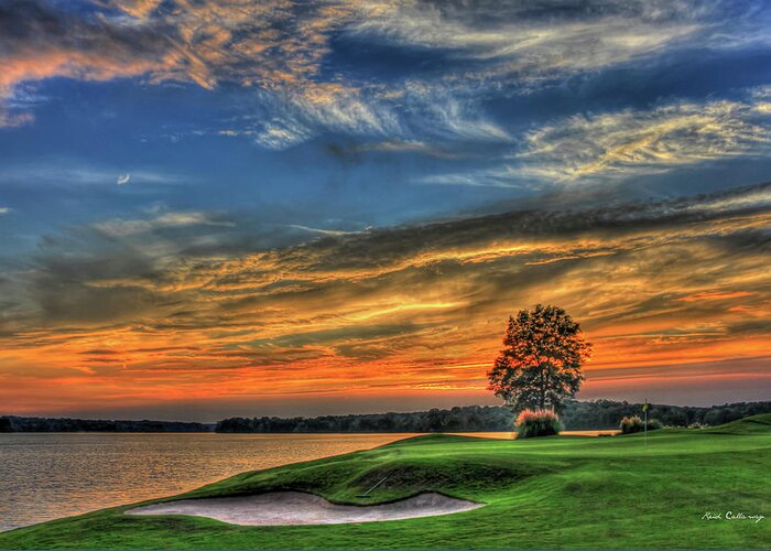 Reid Callaway The Landing Golf Images Greeting Card featuring the photograph No Better Day The Landing Reynolds Plantation Golf Landscape Art by Reid Callaway