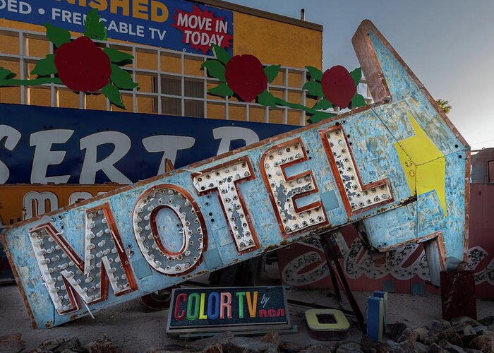 Motel Greeting Card featuring the photograph No Vacancy by Bryan Xavier