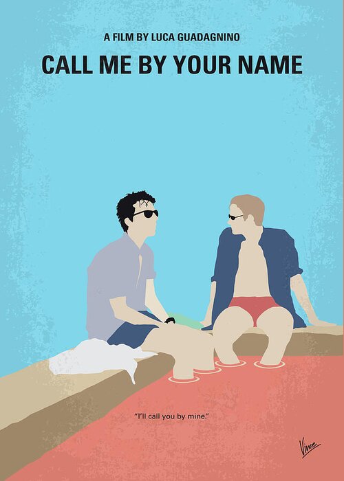 Call Me By Your Name Greeting Card featuring the digital art No1124 My Call Me by Your Name minimal movie poster by Chungkong Art