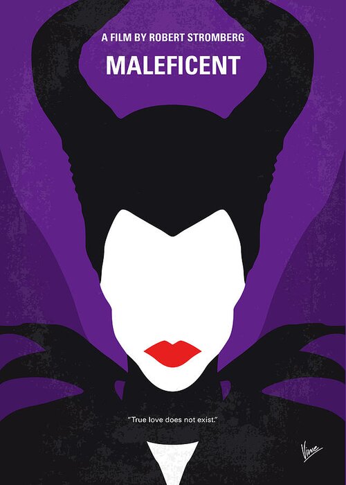 Maleficent Greeting Card featuring the digital art No1198 My Maleficent minimal movie poster by Chungkong Art