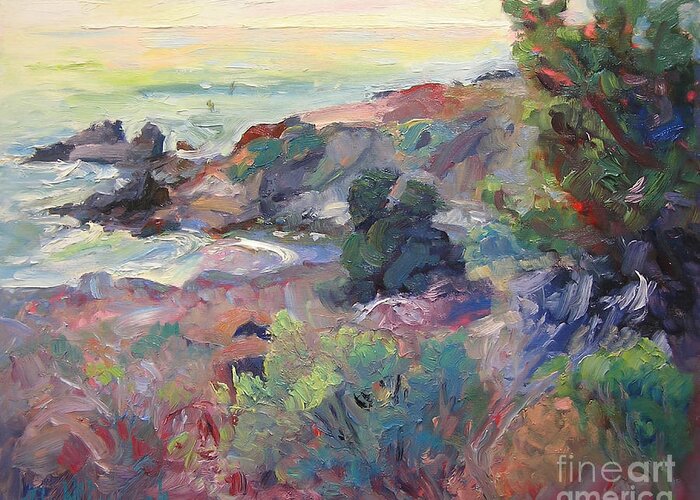 California Coastal Plein Air Painting Greeting Card featuring the painting North of Fort Ross by John McCormick