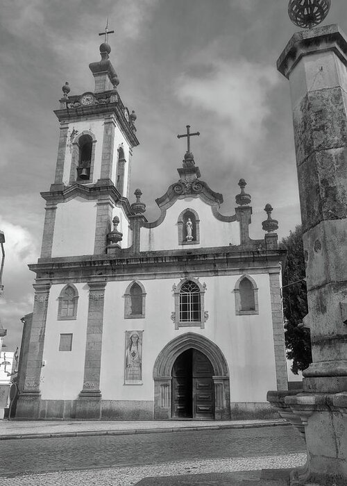 Covilha Greeting Card featuring the photograph Nossa Senhora da Conceicao church in Covilha by Angelo DeVal