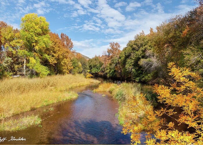 Arizona Greeting Card featuring the photograph Oak Creek in the Fall by Jeff Goulden