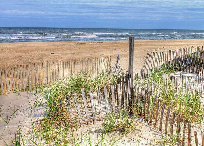 Obx Maps Greeting Card featuring the photograph OBX - RODANTHE BEACH - Outer Banks NC - Hatteras Island NC by Dave Lynch
