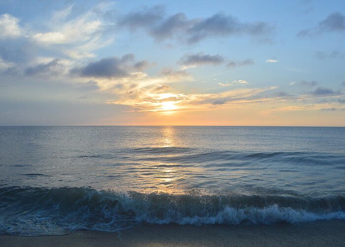 Obx Sunrise Greeting Card featuring the photograph OBX Sunrise 7/31 by Barbara Ann Bell